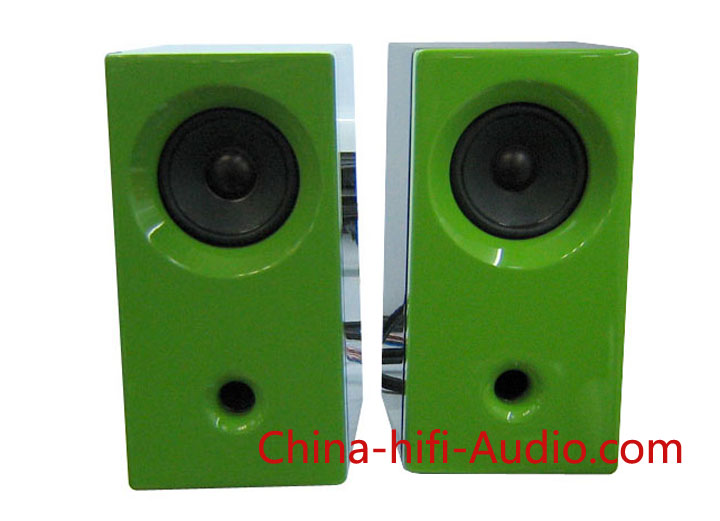 Qinpu MG-2 desktop speakers loudspeakers green pair